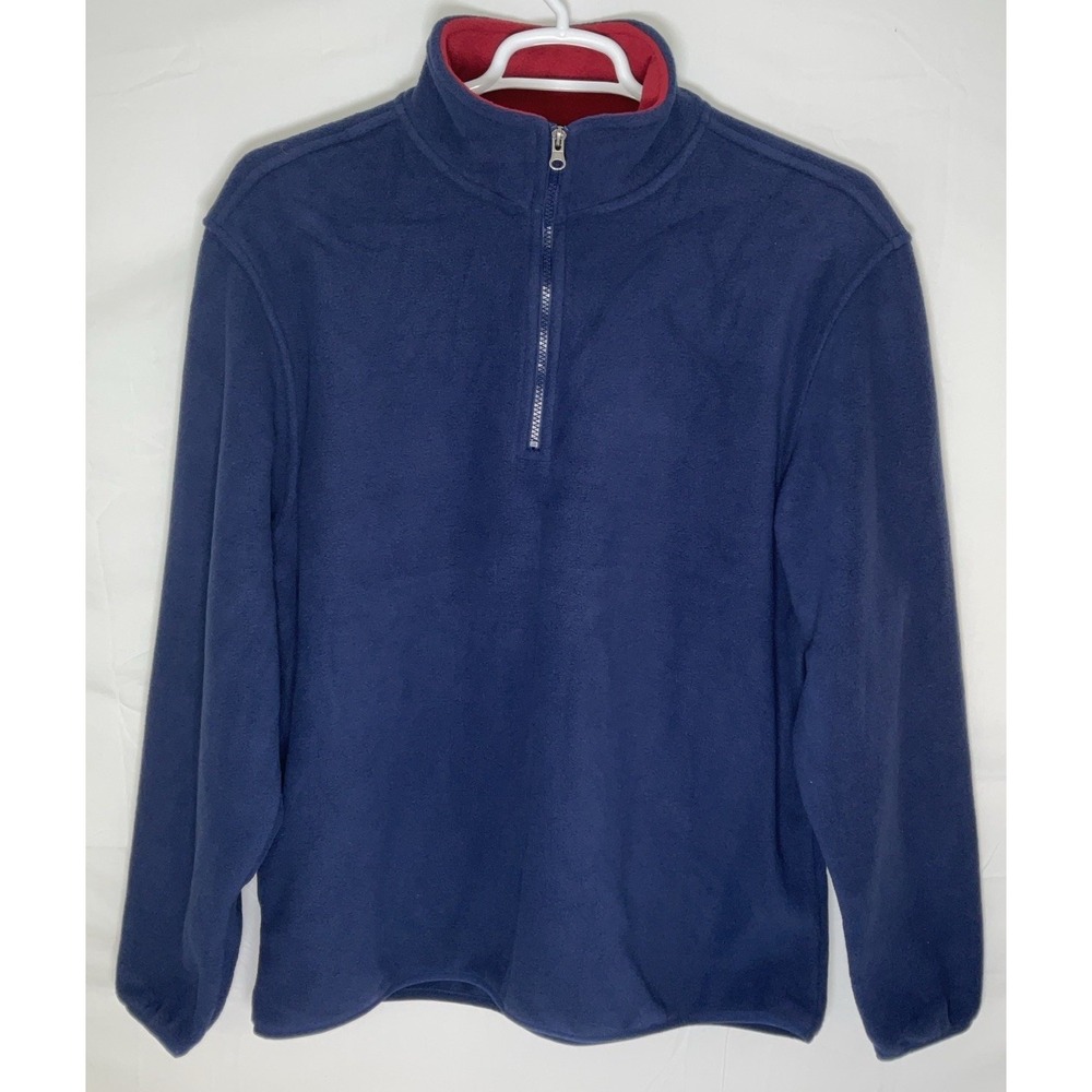 NWT Men's Stone Mountain Polar Fleece Pullover Quarter Zip Jacket Sweater Navy L